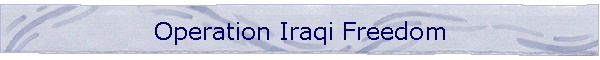 Operation Iraqi Freedom